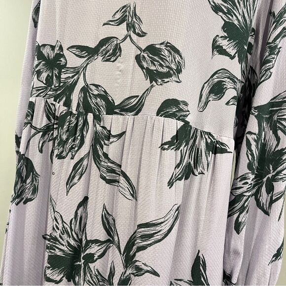 A New Day Floral turtle neck a-line Maxi Dress with long sleeves size XS - Picture 5 of 12